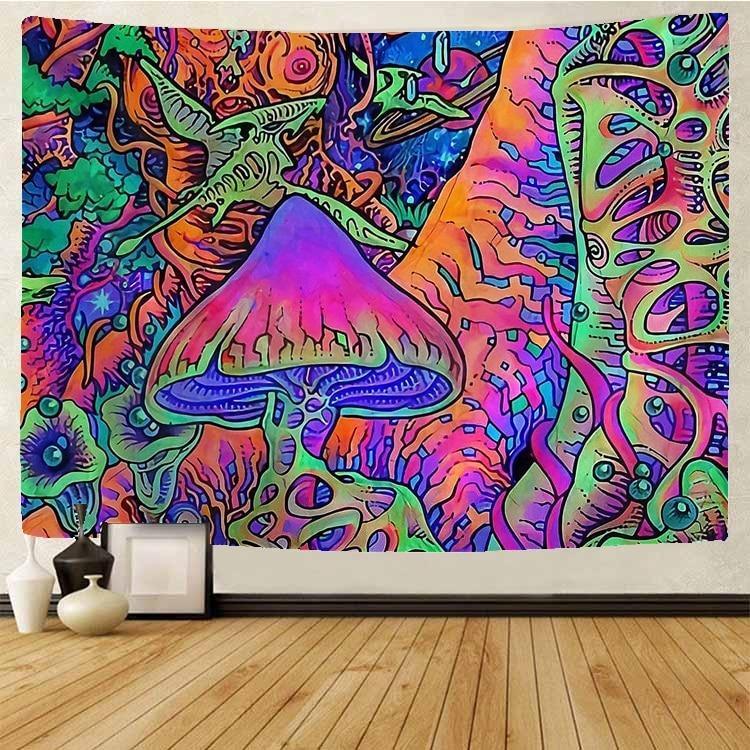 Chromatic Mushroom Tapestry